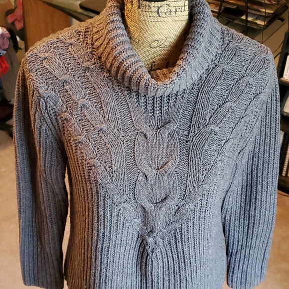 Lands End charcoal gray sweater size Small - Picture 1 of 8